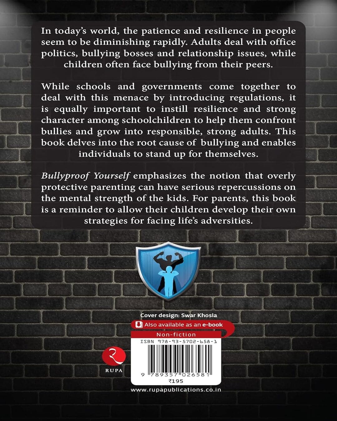 BULLYPROOF YOURSELF : Empowering You to Become Resilient by Virender Kapoor [Paperback]