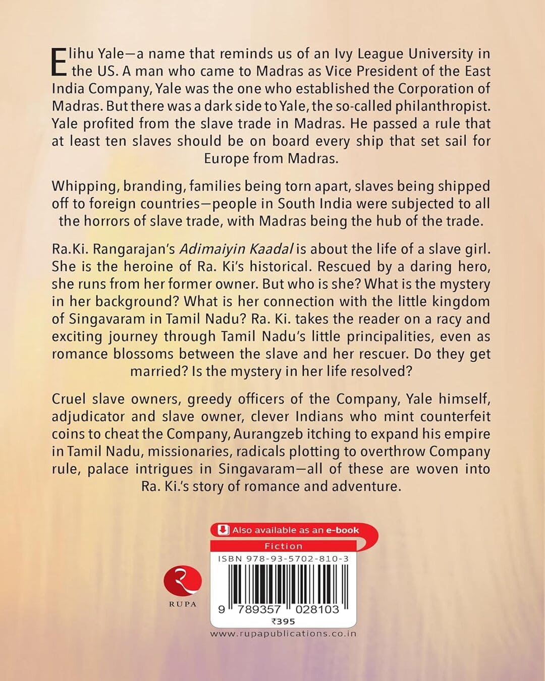 The Slave’s Love by Ra. Ki. Rangarajan [Paperback]