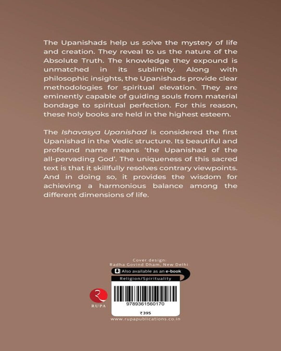 Ishavasya Upanishad by Swami Mukundananda [Hardcover]