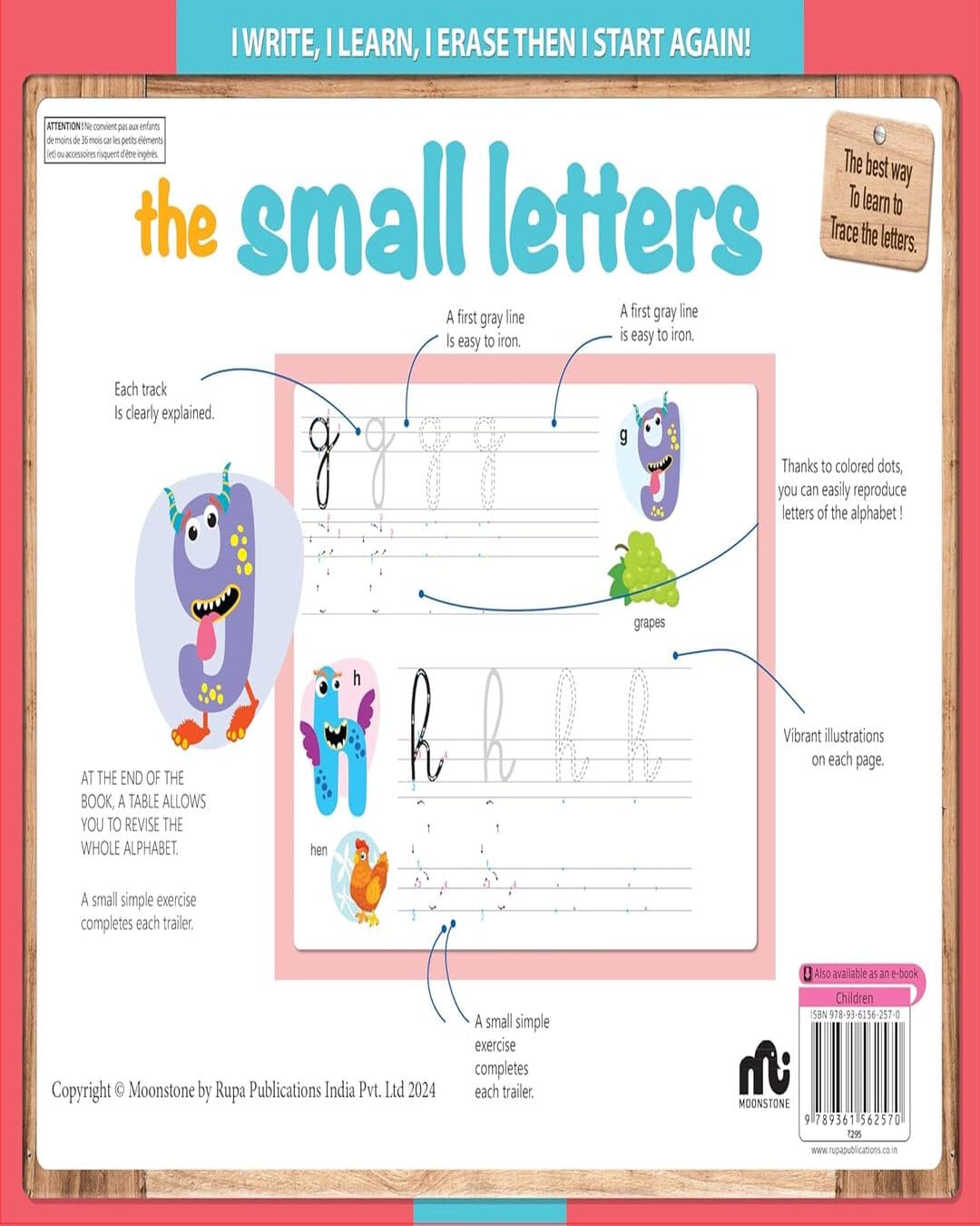 Wipe n Clean : The Small Letters by Moonstone [Hardcover]