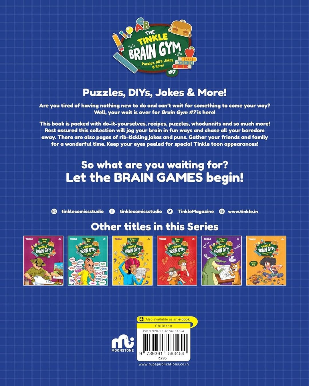 The Tinkle Brain Gym Vol 7 : Puzzles, DIYs, Jokes & More! [Paperback]