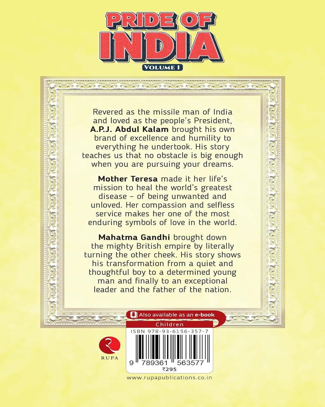 Pride Of India Vol-1 by Amar Chitra Katha [Paperback]
