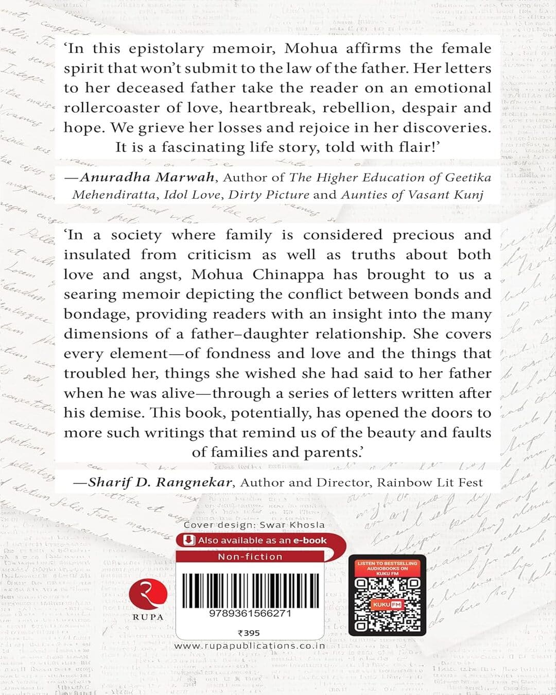 Thorns in My Quilt: Letters from a Daughter to Her Father by Mohua Chinappa [Paperback]