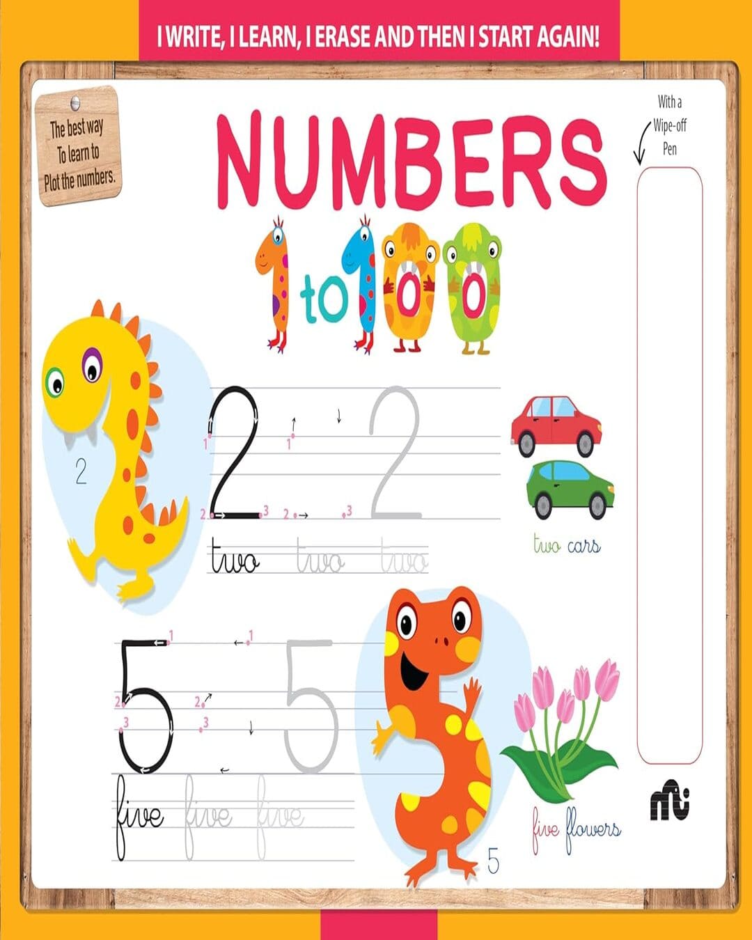 Wipe n Clean : Numbers 1 to 100 by Moonstone [Hardcover]