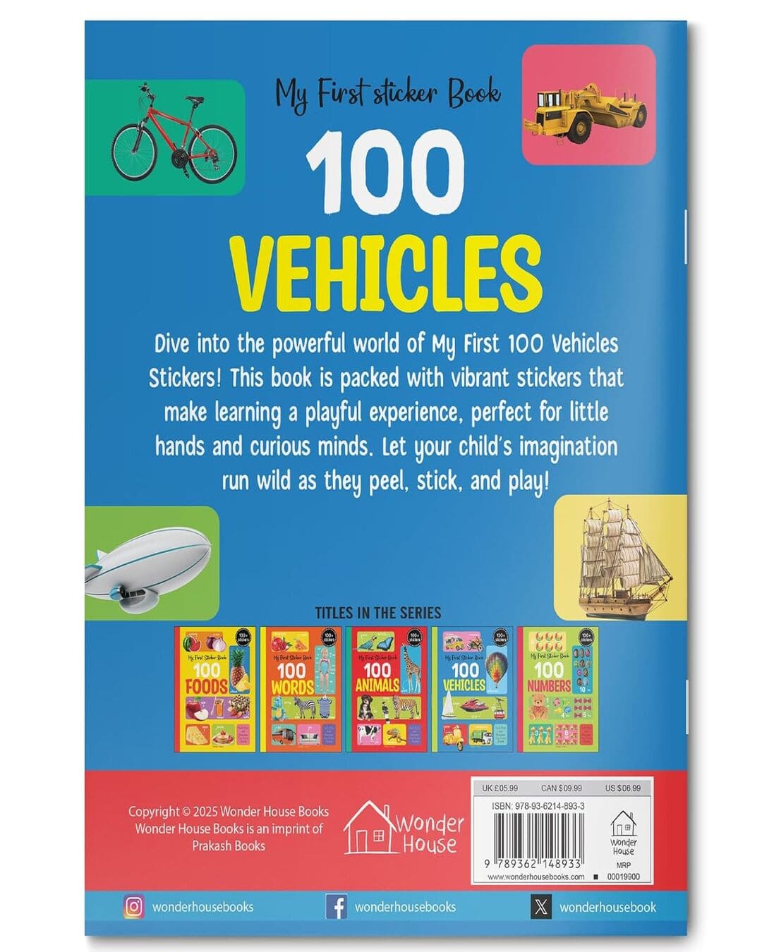 My First 100 Vehicles Stickers by Wonder House Books [Paperback]