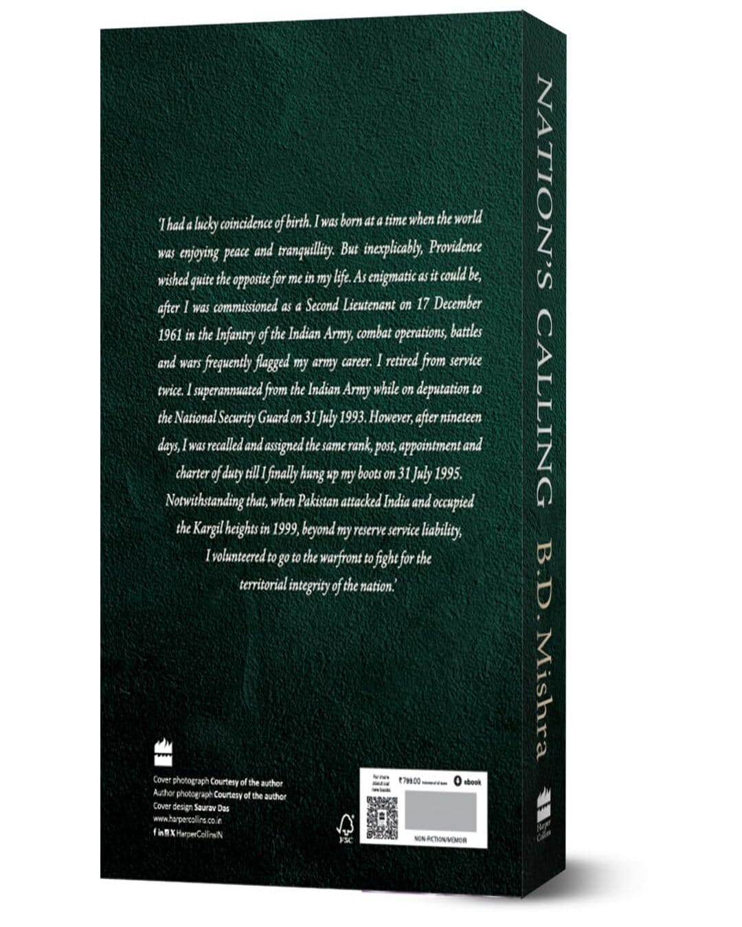 Nation's Calling : A Life of Chivalry and Commitment by B.D. Mishra [Hardcover]