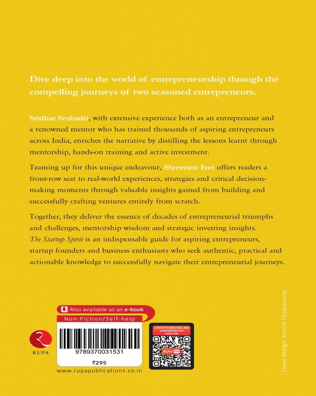 The Startup Spirit: A New-Age Blueprint For Entrepreneurs by Shreeram Iyer, Sridhar Seshadri [Paperback]