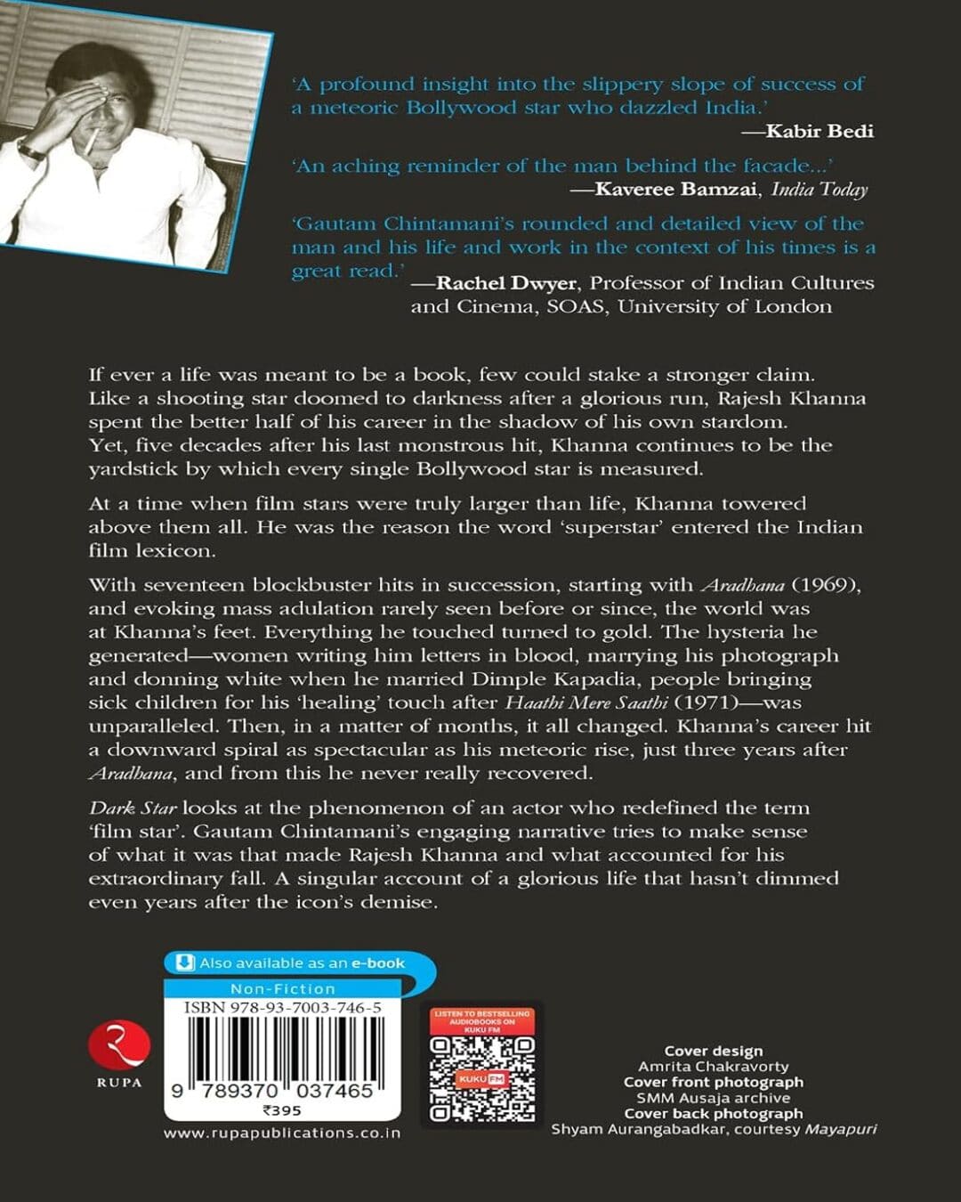 Dark Star The Loneliness Of Being Rajesh Khanna by Gautam Chintamani [Paperback]