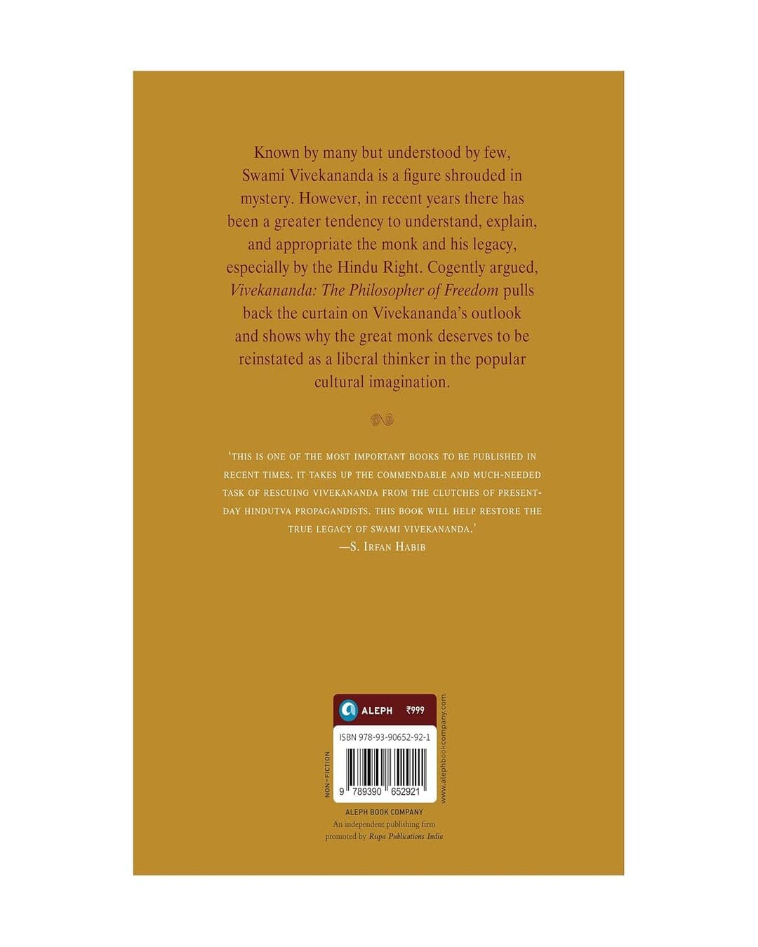 Vivekananda : The Philosopher of Freedom [Longlisted for the 2023 Tata Literature Live! First Book Award (Non -Fiction )]  by Govind Krishnan V. [Hardcover]