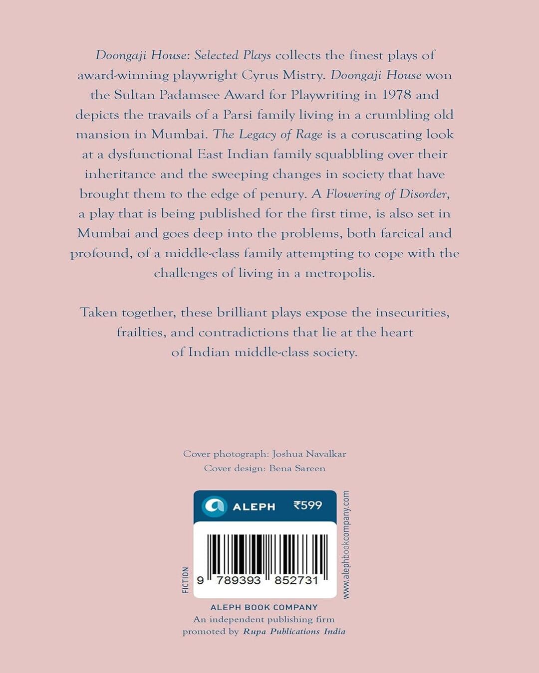 Doongaji House: Selected Plays by Cyrus Mistry [Paperback]