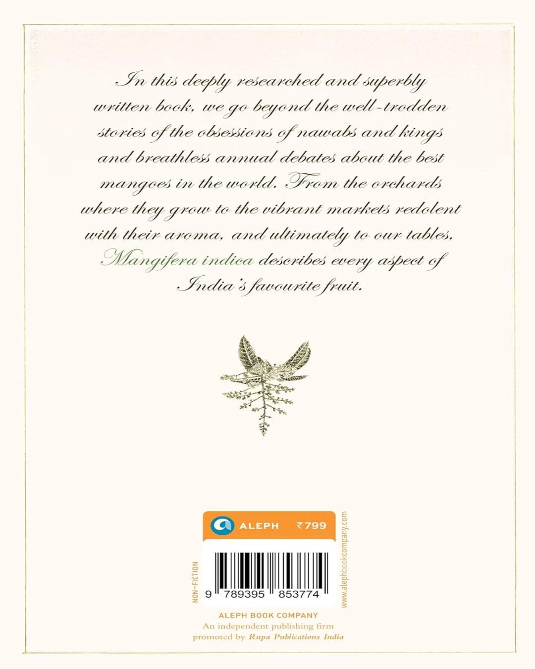 Mangifera indica: A Biography of the Mango by Sopan Joshi [Hardcover]