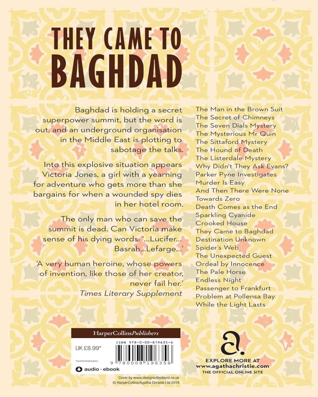They Came to Baghdad by Agatha Christie [Paperback]