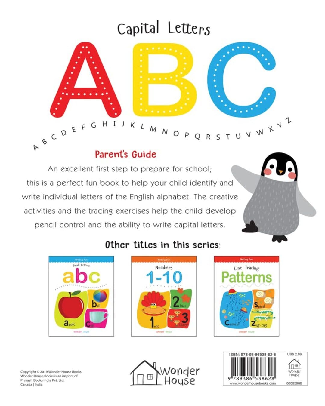 Capital Letters Abc: Write and Practice Capital Letters A to Z Book For Kids (Writing Fun) by Wonder House Books [Paperback]