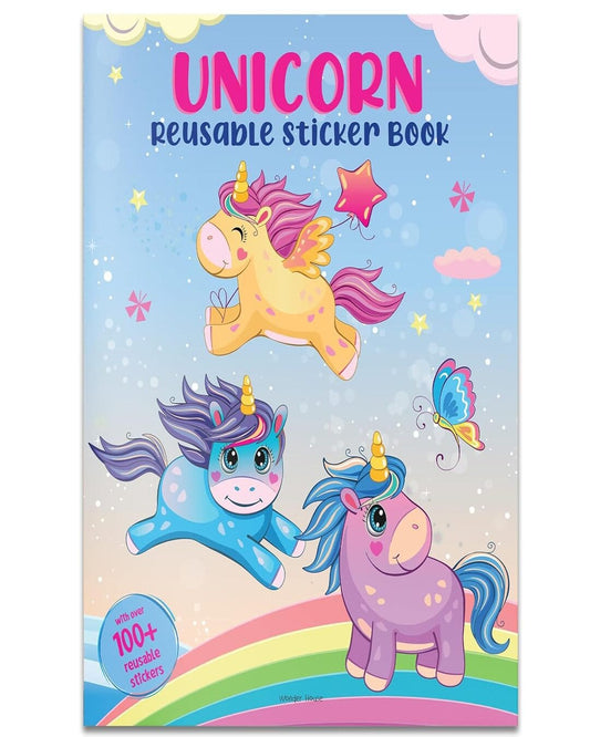 Unicorn Reusable Sticker Book For Children by Wonder House Books [Paperback]
