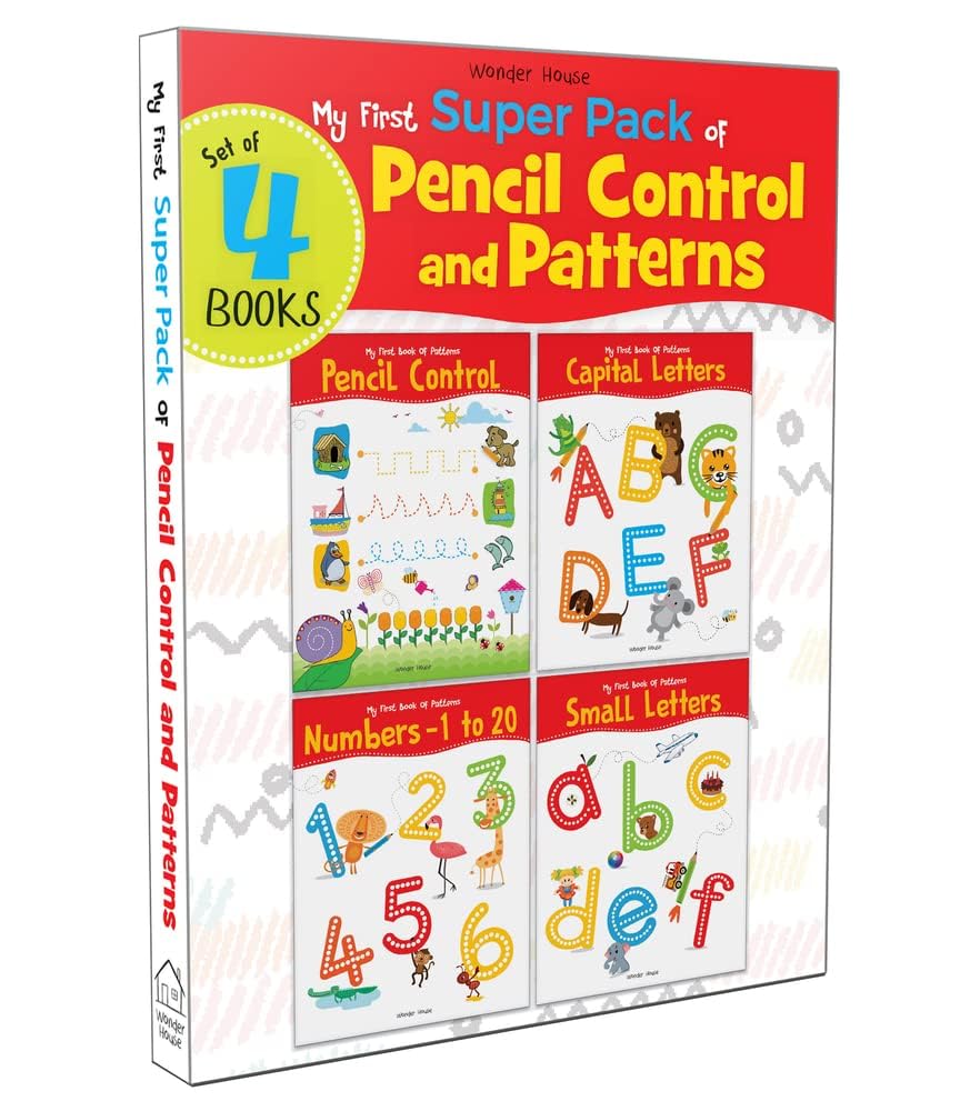 My First Super Boxset of Pencil Control and Patterns : Pack of 4 interactive activity books to practice Patterns, Numbers and Alphabet: A set of 4 ... to practice Patterns, Numbers and Alphabet  [Paperback]