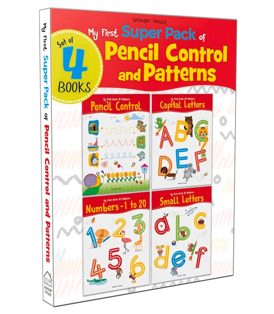 My First Super Boxset of Pencil Control and Patterns : Pack of 4 interactive activity books to practice Patterns, Numbers and Alphabet: A set of 4 ... to practice Patterns, Numbers and Alphabet  [Paperback]