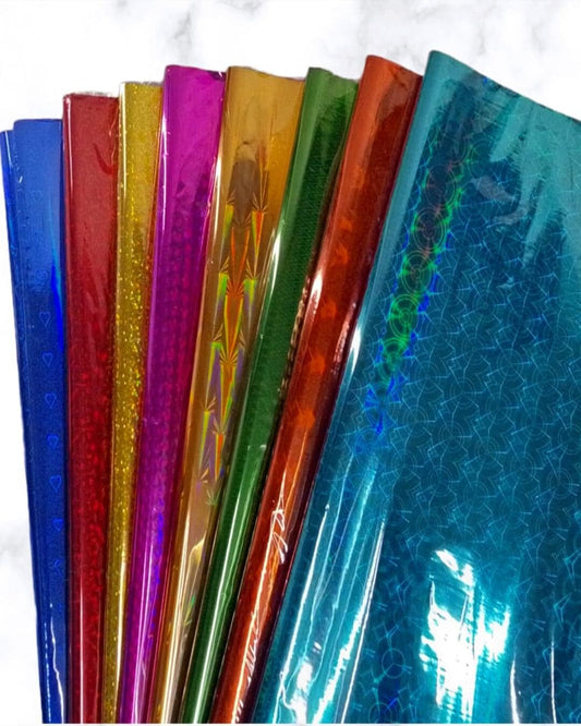 Gift Wrapping Plastic Holographic Metallic Gift Paper | 65cm X 45cm - versoz.com