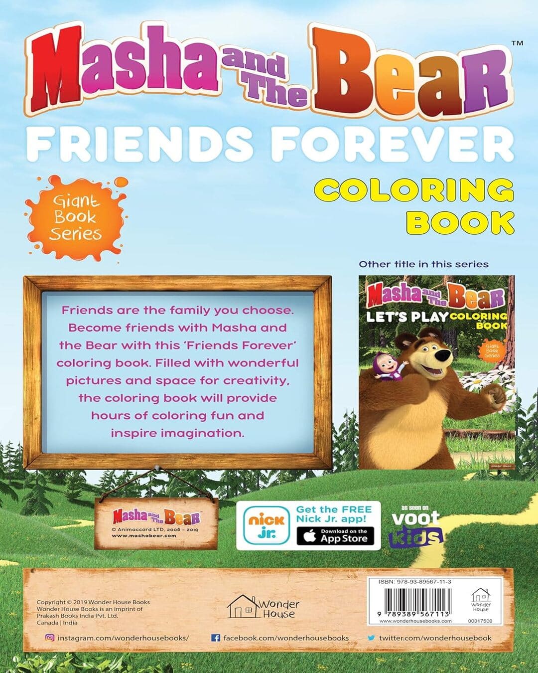 Masha And The Bear - Friends Forever: Giant Coloring Book For Kids [Paperback]