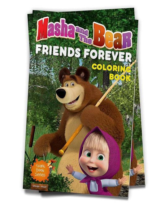 Masha And The Bear - Friends Forever: Giant Coloring Book For Kids [Paperback]