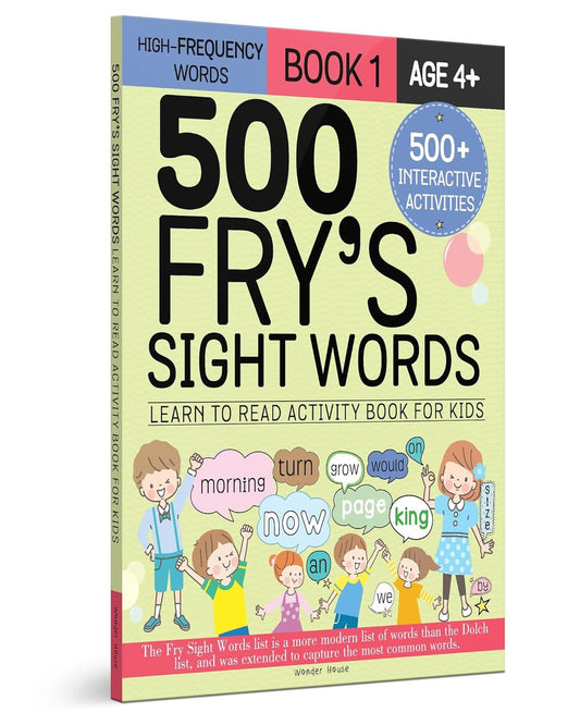 500 Fry's Sight Words: Learn to Read Activity Book for Kids - Book -1 [Paperback]
