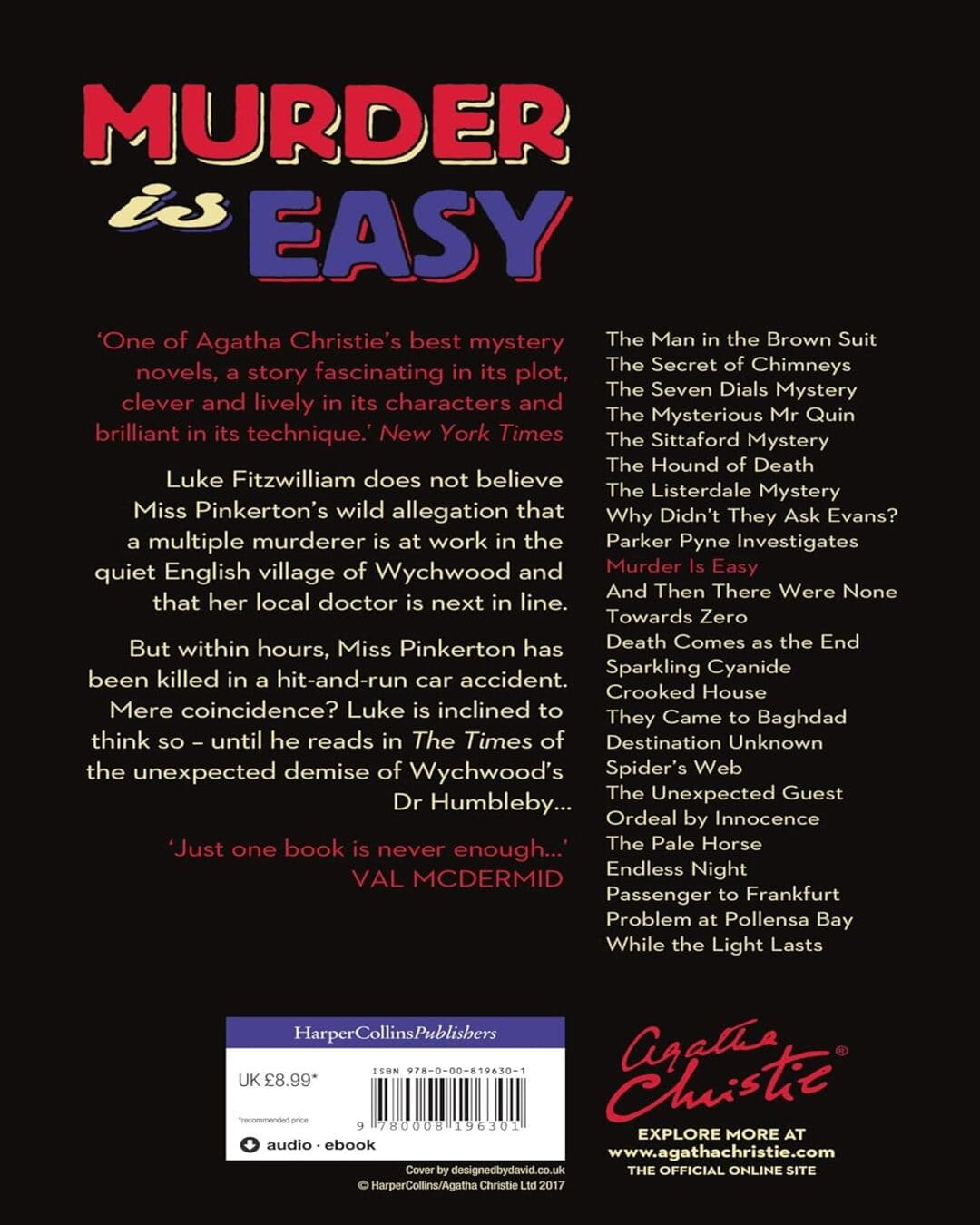 Murder Is Easy by Agatha Christie [Paperback]