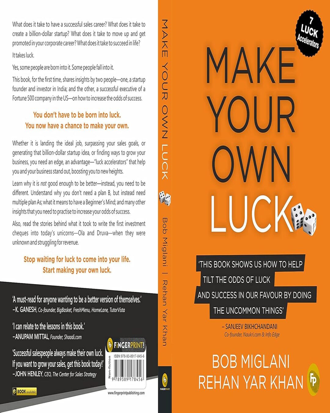 Make Your Own Luck: How to Increase Your Odds of Success in Sales, Startups, Corporate Career and Life by Bob Miglani & Rehan Yar Khan [Paperback] - versoz.com