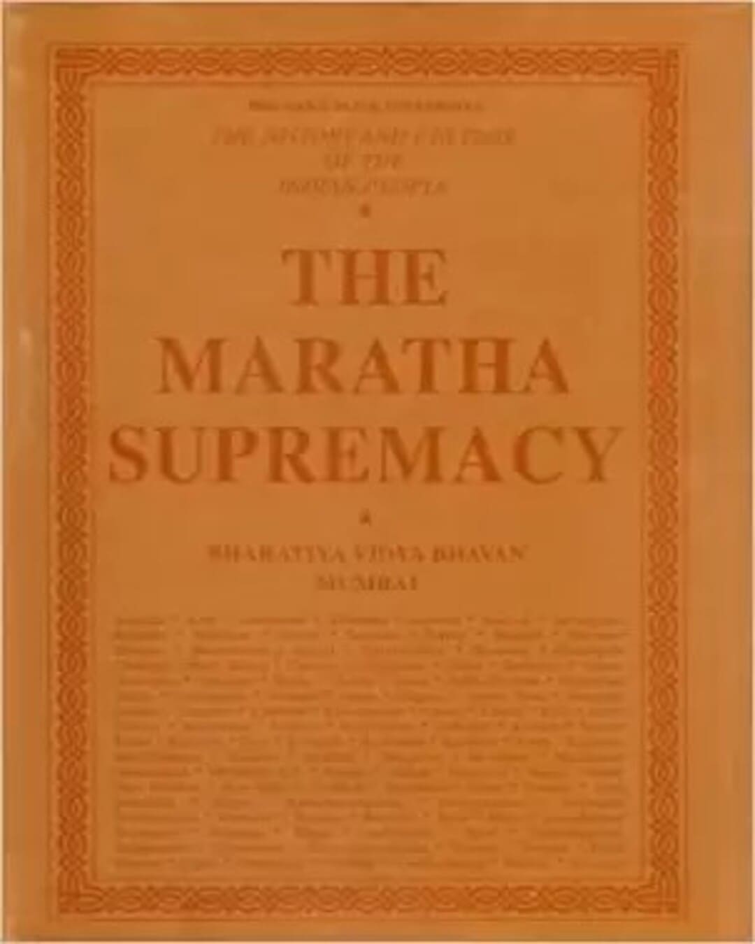 THE MARATHA SUPREMACY VOL. VIII [Paperback] - versoz.com