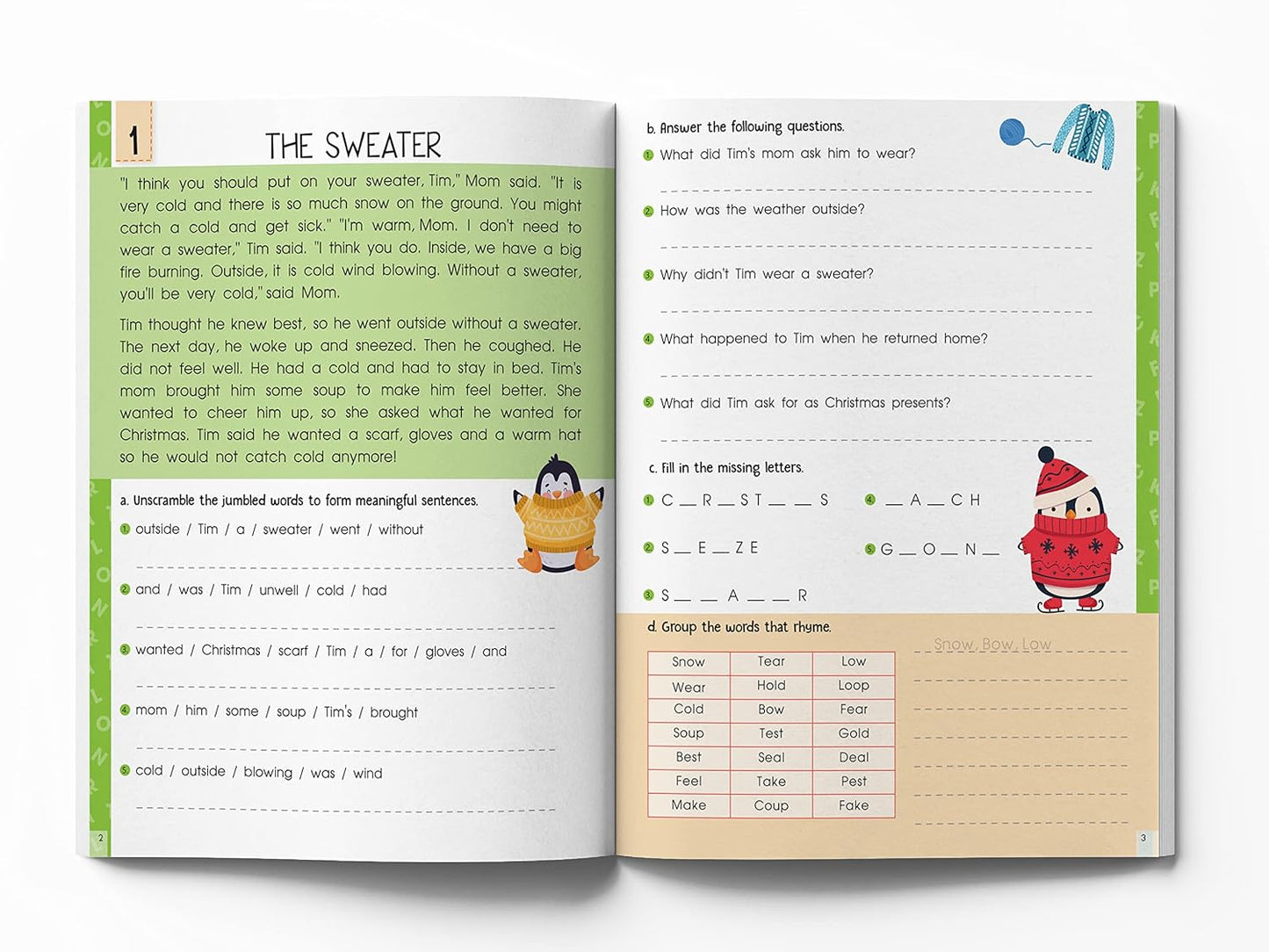 Fun Time Reading Comprehension - Activity Workbook For Children - Level 1 by Wonder House Books [Paperback]