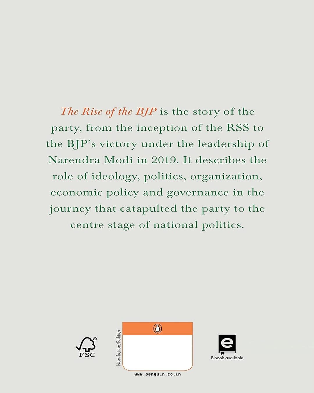 The Rise Of The Bjp: The Making Of The W by Bhupender Yadav, and Ila Patnaik [Hardcover] - versoz.com