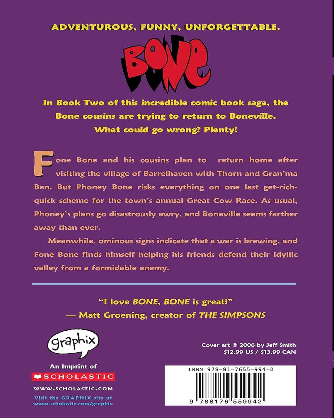 BONE GRAPHIC NOVEL #2: GREAT COW RACE (GRAPHIX) [Paperback] - versoz.com