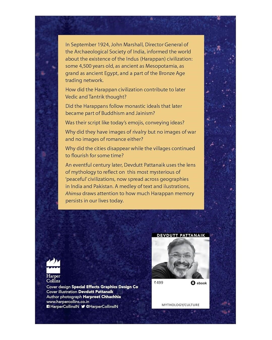 Ahimsa : 100 Reflections on the Harappan Civilization by Devdutt Pattanaik [Paperback] - versoz.com