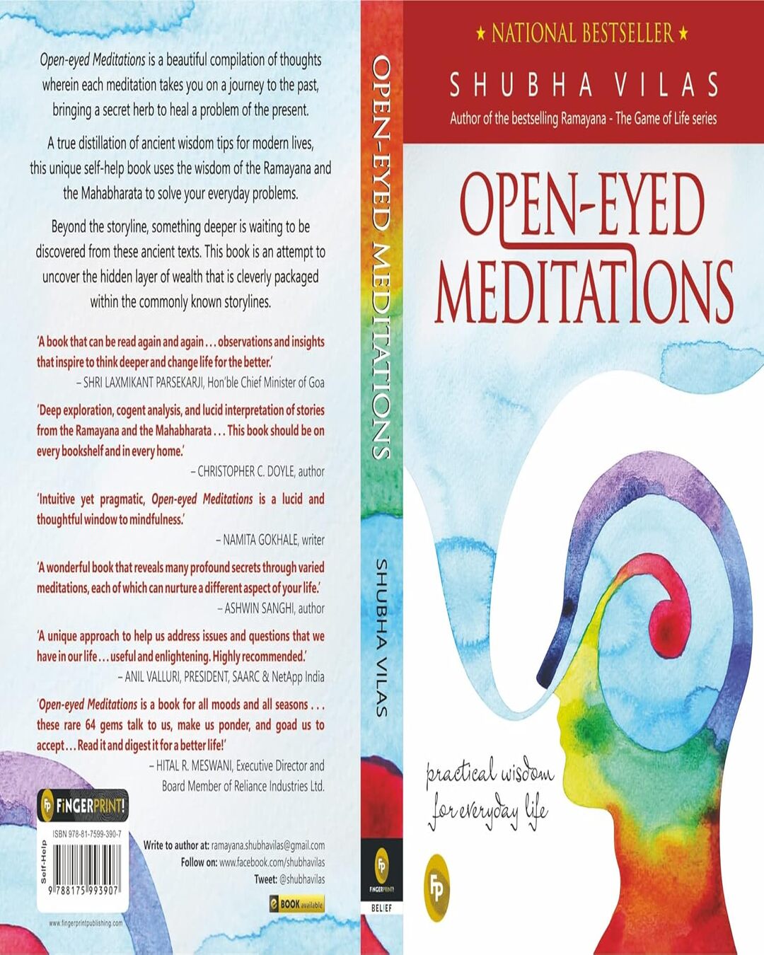 Open-Eyed Meditations: Practical Wisdom for Everyday Life by Shubha Vilas [Paperback] - versoz.com