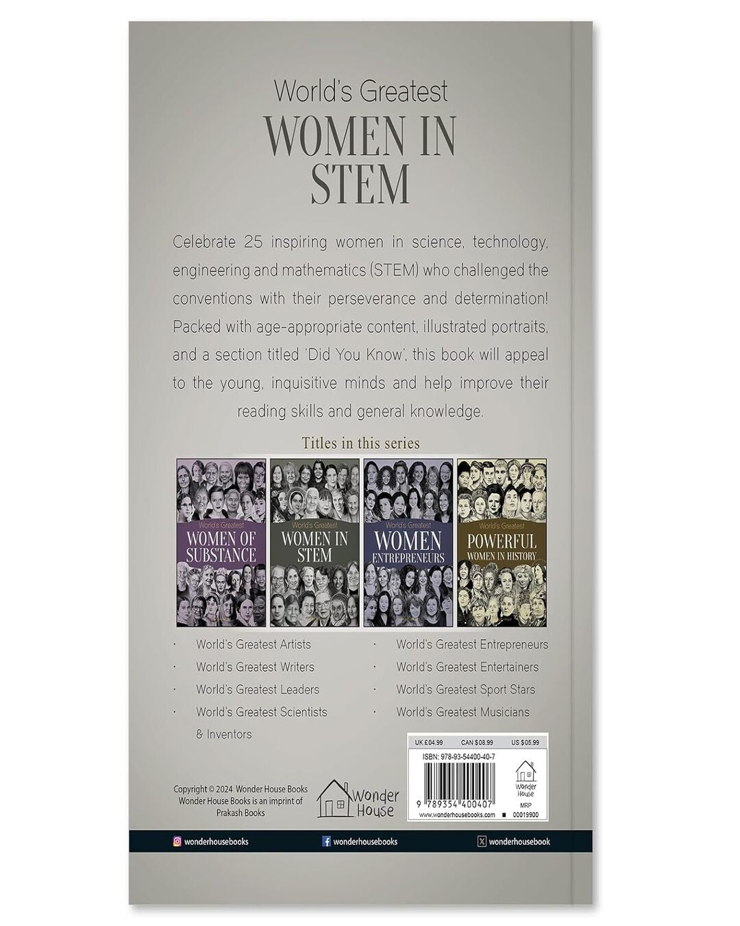 Worlds Greatest Women in STEM by Wonder House Books [Paperback]
