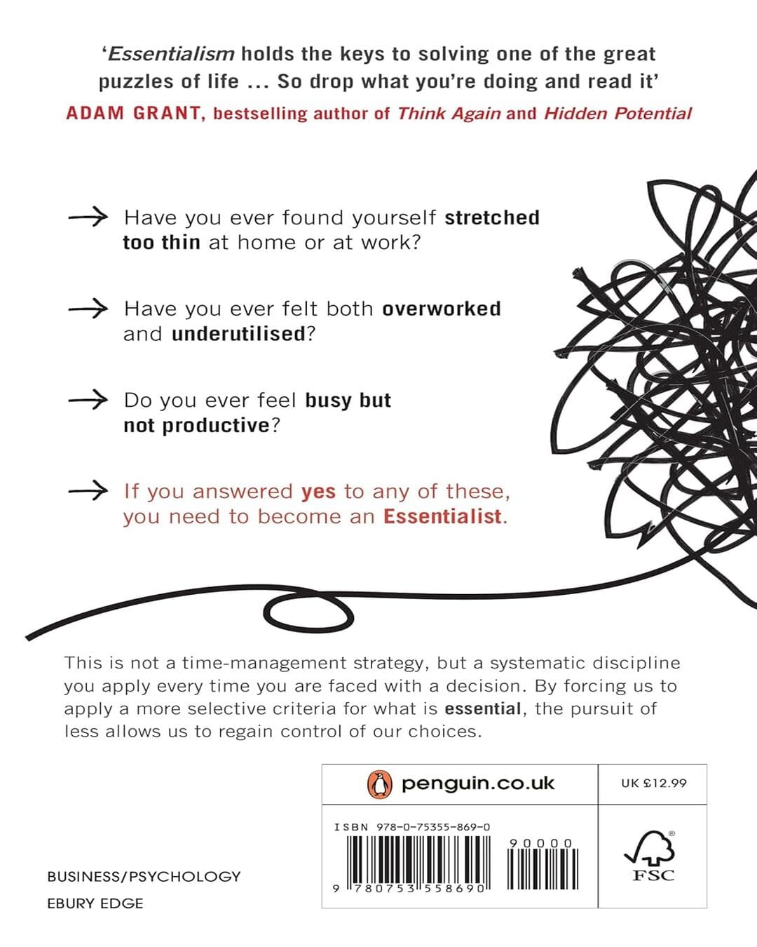 Essentialism : The Disciplined Pursuit of Less by Greg McKeown [Paperback] - versoz.com