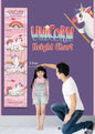 Unicorn Height Chart (Height Chart For Kids | Height Measuring Scale Sticker | Height Chart Wall Sticker for Children | Nursery Decoration)