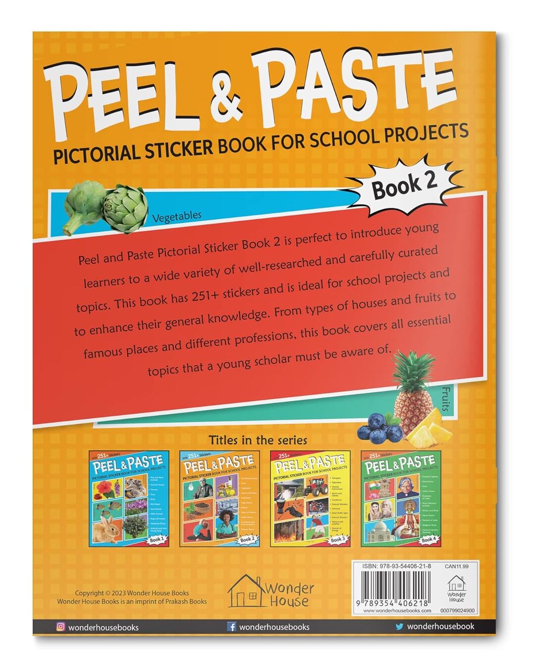 Peel & Paste - Pictorial Sticker Book For School Projects - Book 2 by Wonder House Books [Paperback]