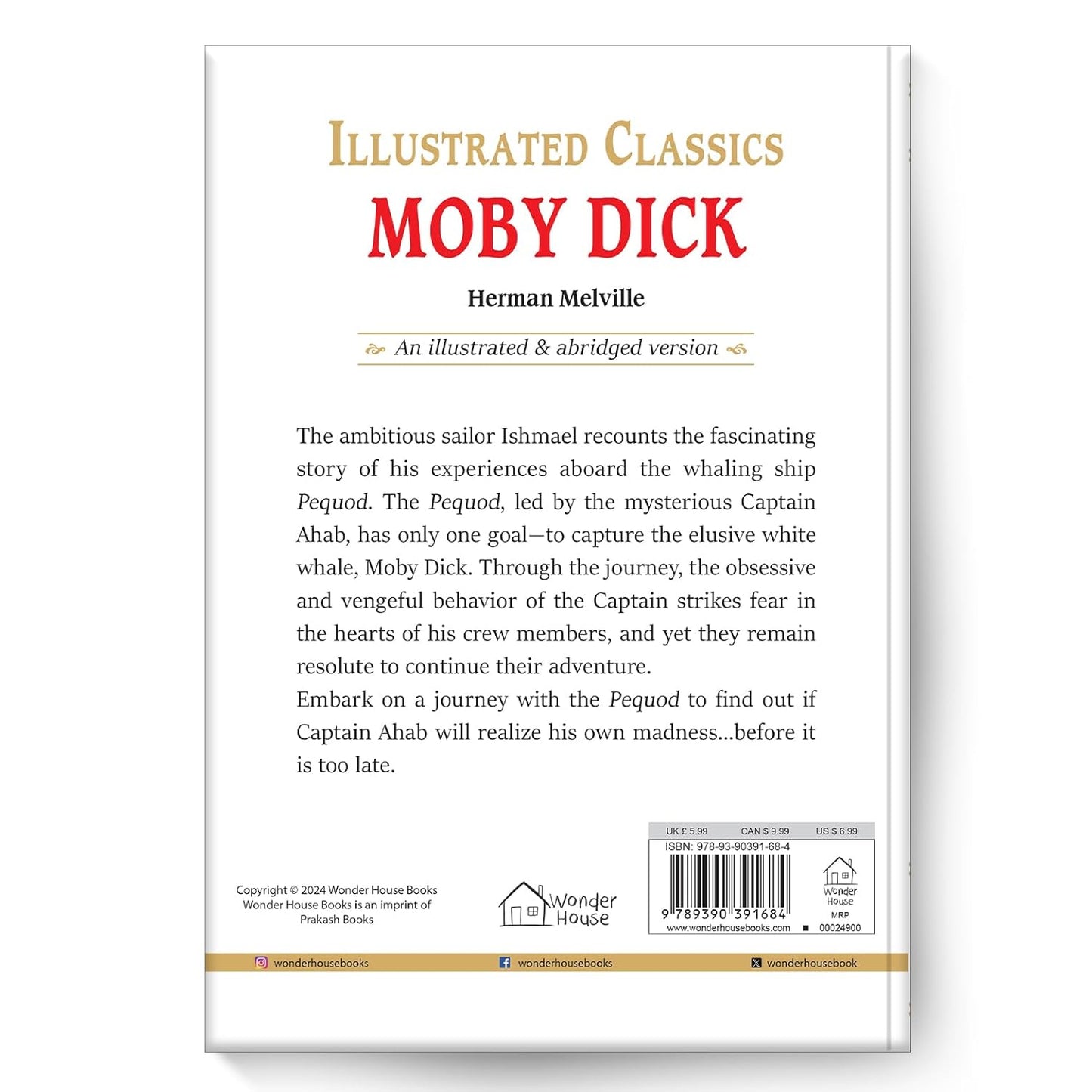 Moby Dick: Abridged Novels With Review Questions by Herman Melville [Hardecover]