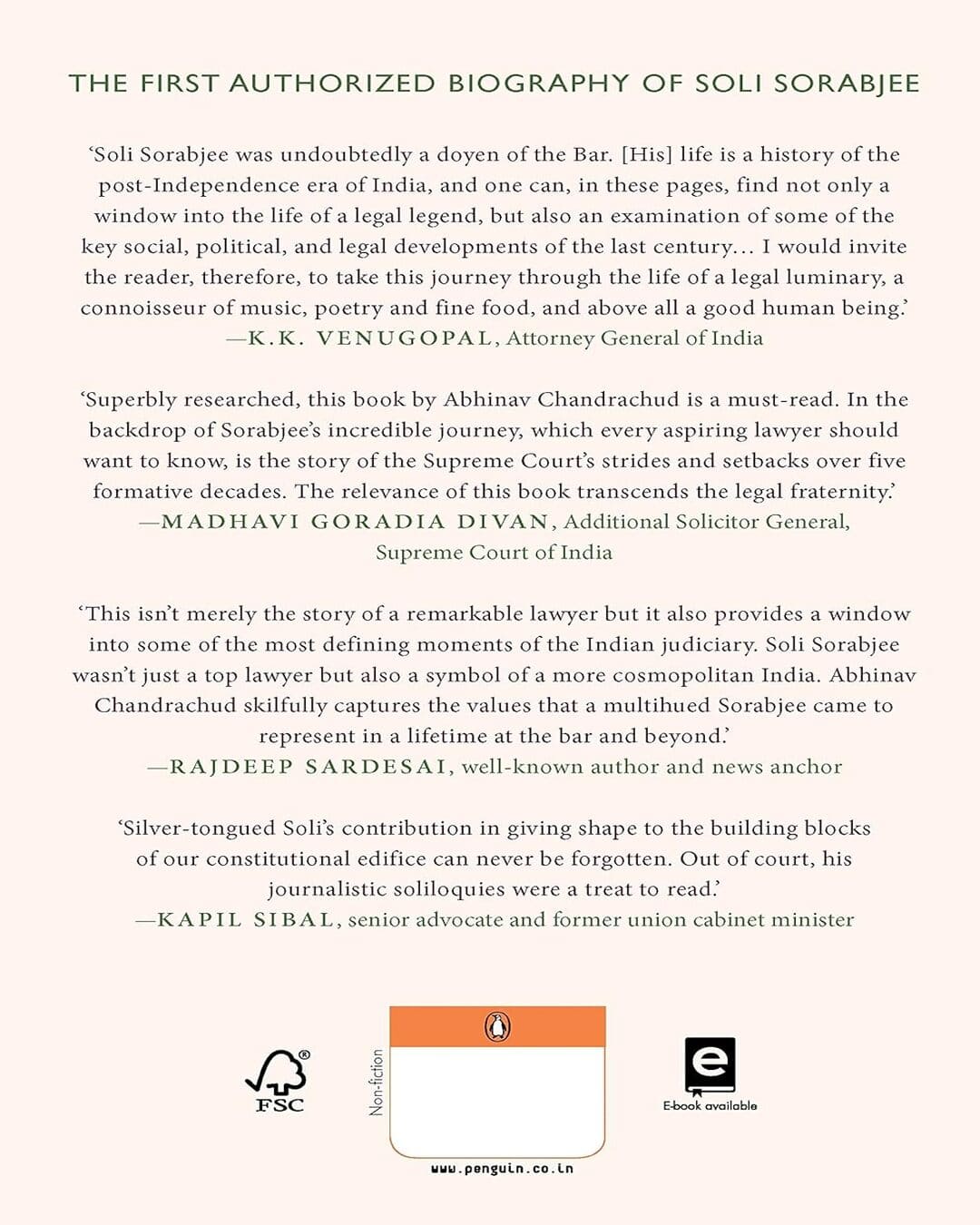 Soli Sorabji: Life and Times: An Authorized Biography [Hardcover] - versoz.com