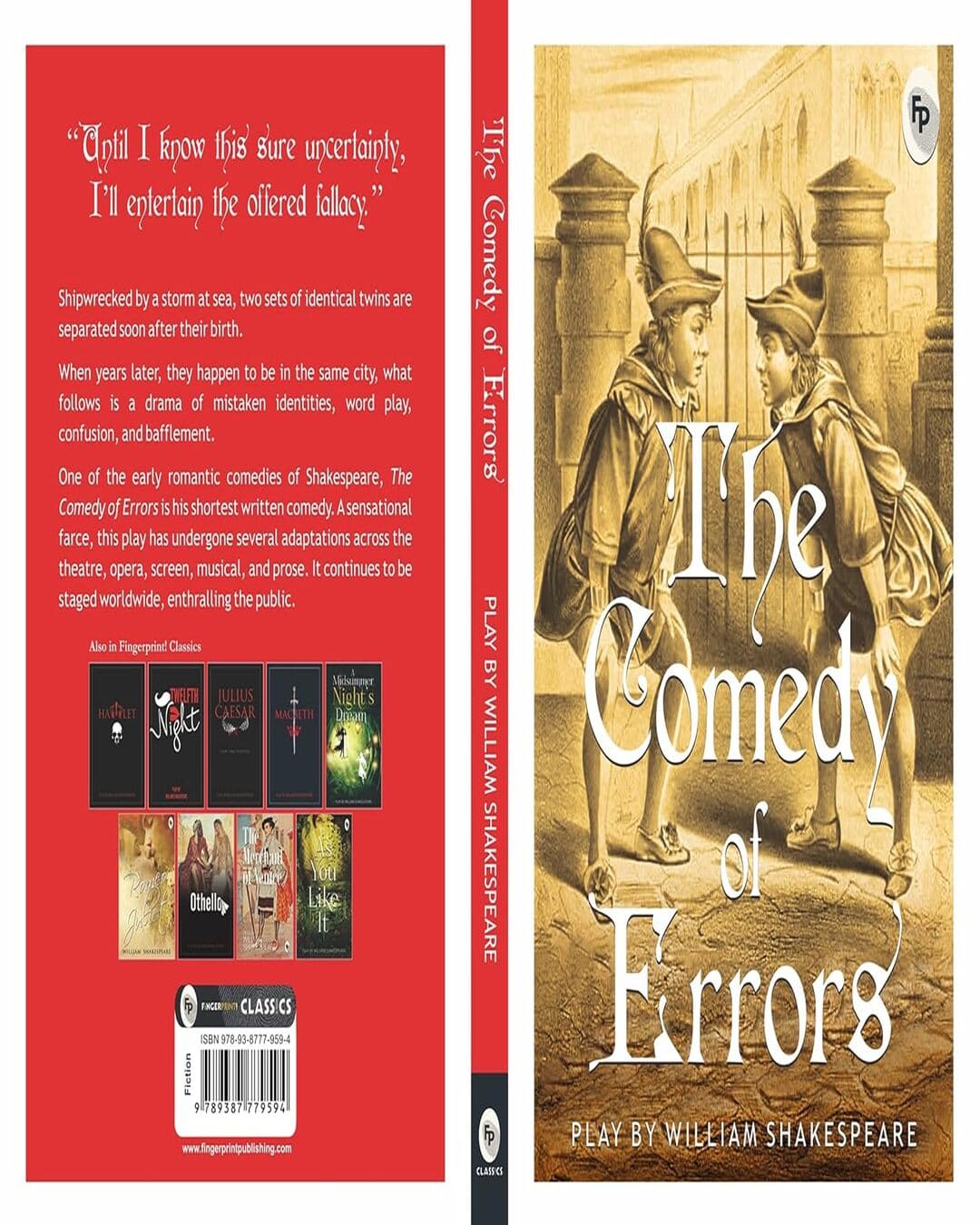 The Comedy of Errors - Classics by William Shakespeare [Paperback] - versoz.com
