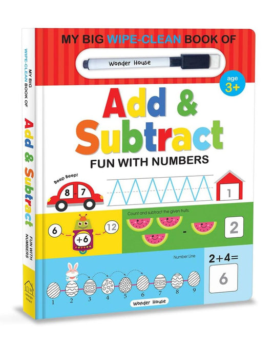 My Big Wipe And Clean Book of Add And Subtract  for Kids : Fun With Numbers [Board Book]