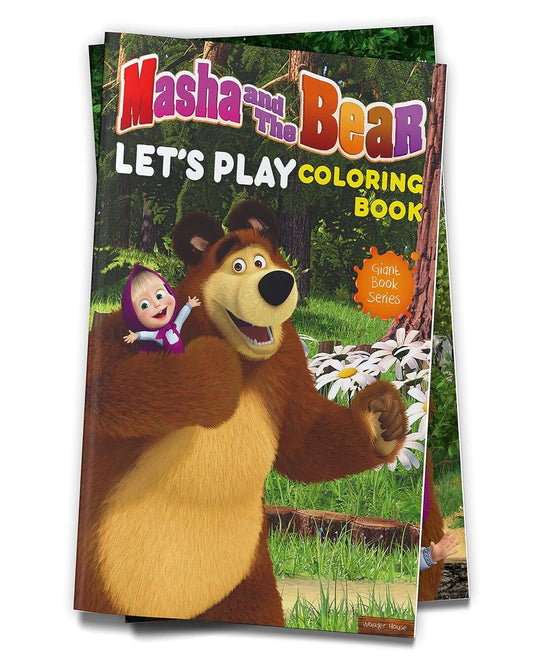 Masha And The Bear - Lets Play: Giant Coloring Book For Kids by Wonder House Books  [Paperback]