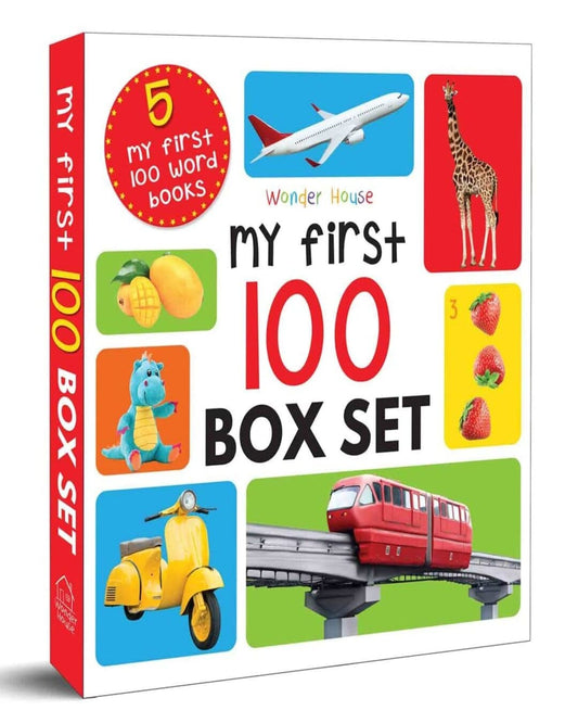 My First 100 Series Boxset- Pack of 5 Picture Books for Children (Animals, Words, Numbers, Food We Eat and Things That Move) [Paperback]