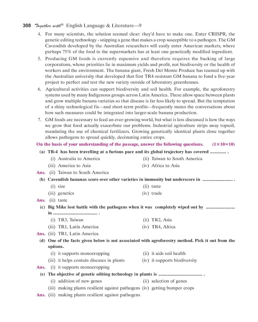 Together With CBSE Class 9 English Language Litrature Question Bank Study Material( Based On Latest [Paperback] - versoz.com