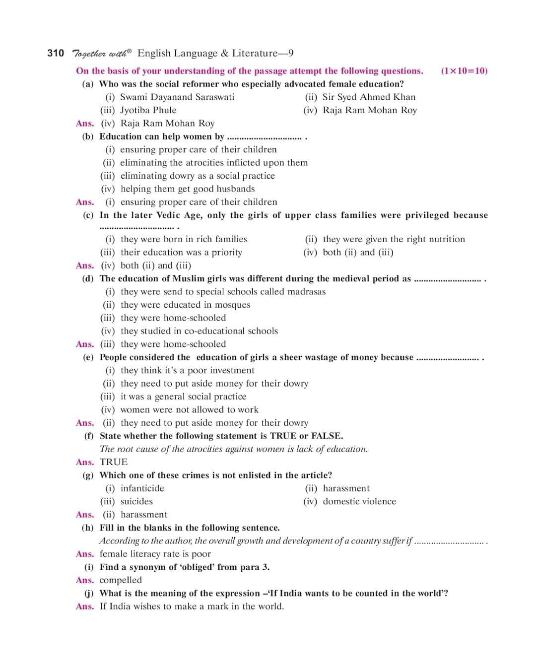 Together With CBSE Class 9 English Language Litrature Question Bank Study Material( Based On Latest [Paperback] - versoz.com