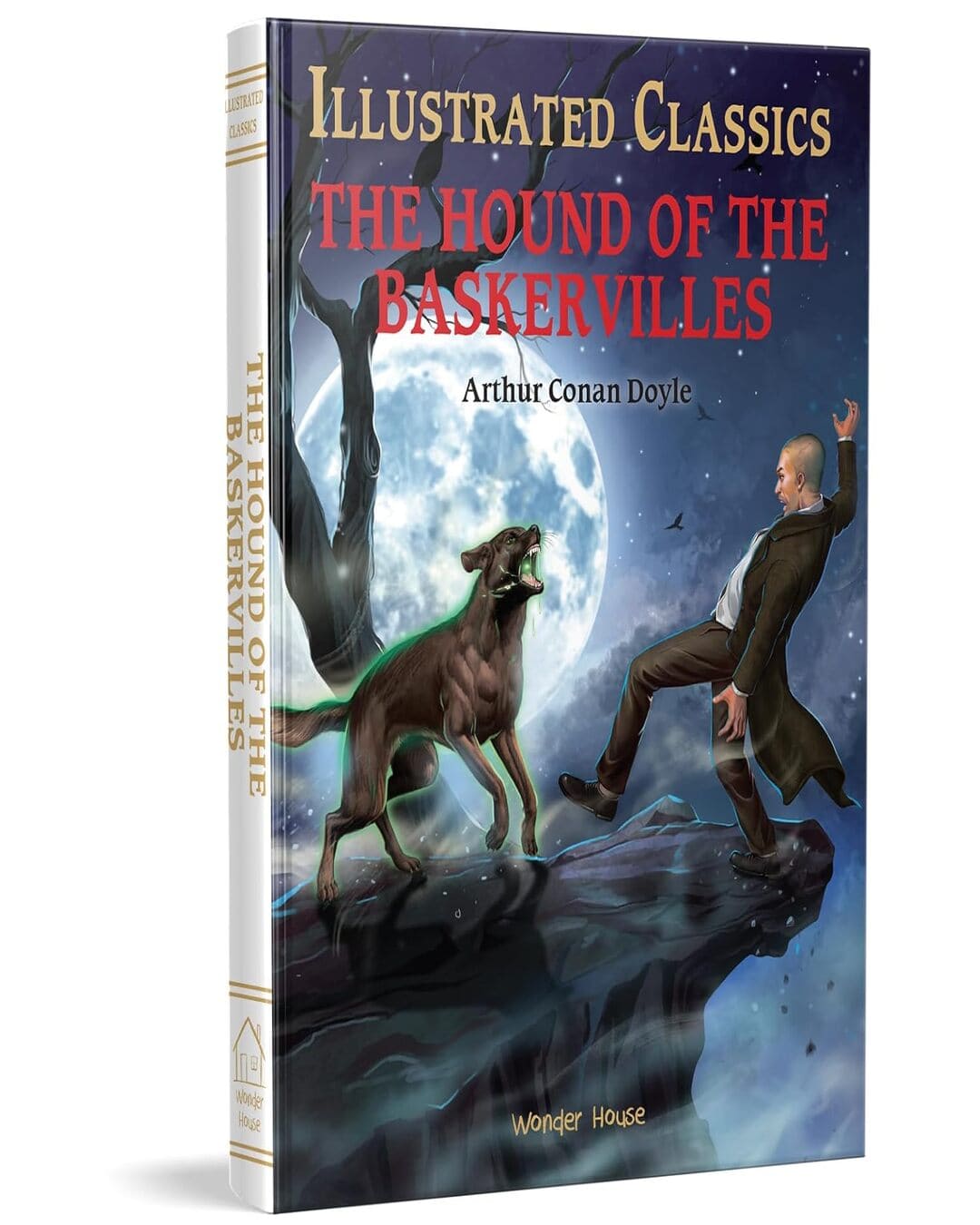 The Hound of the Baskervilles: Illustrated Abridged Children Classics English Novel With Review Questions by  Arthur Conan Doyle [Hardcover]