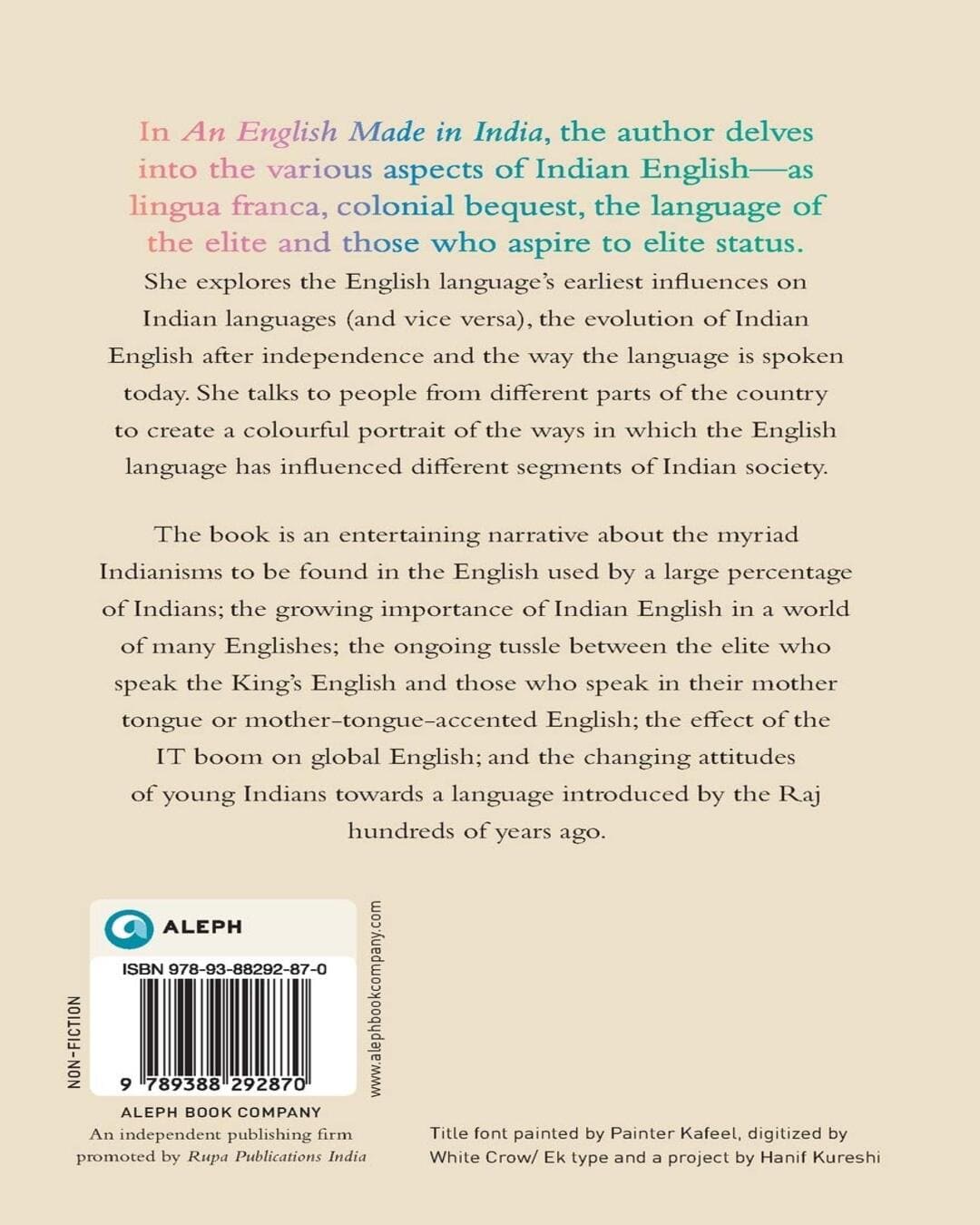 An English Made in India: How a Foreign Language Became Local by Kalpana Mohan [Paperback] - versoz.com
