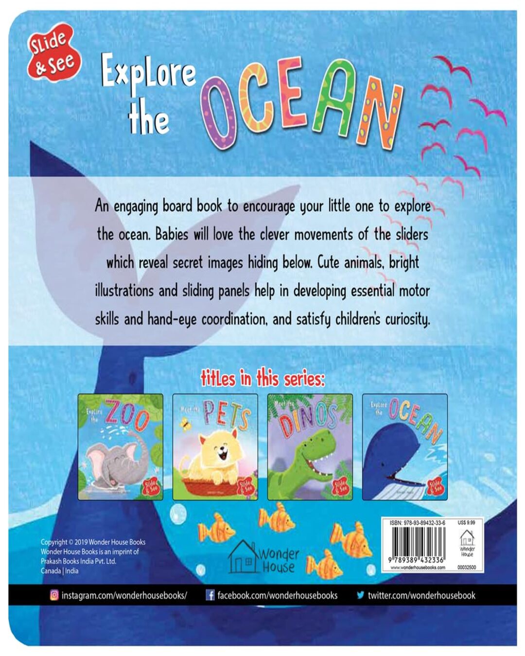 Slide And See - Explore The Ocean : Sliding Novelty Board Book For Kids by Wonder House Books  [Board Book]