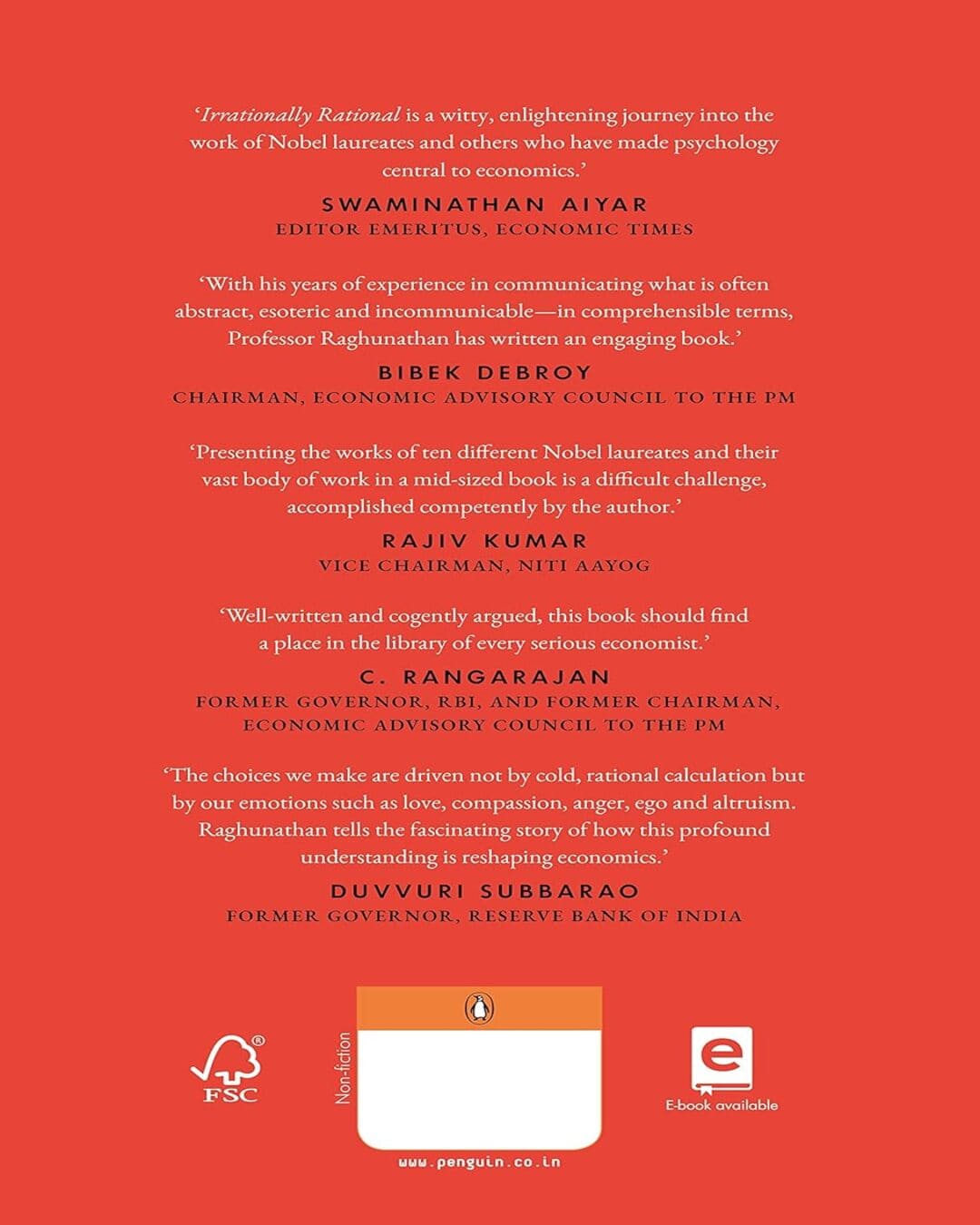 Irrationally Rational: Ten Nobel Laureat by V. Raghunathan [Hardcover] - versoz.com
