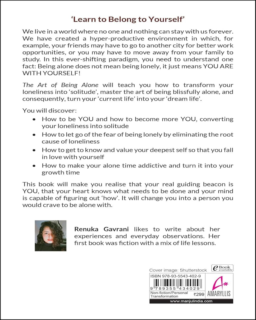 The Art of being Alone by Renuka Gavrani [Paperback] - versoz.com