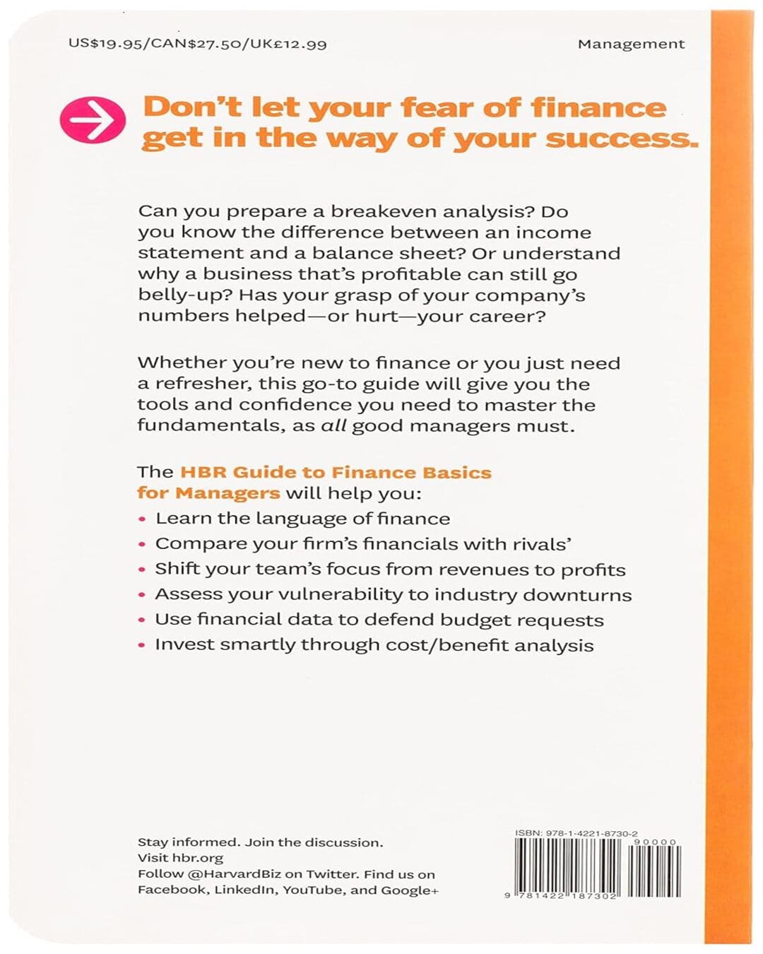 HBR Guide to Finance Basics for Managers [Paperback] - versoz.com